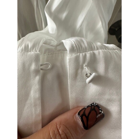 PAIGE Women's Vistah Surplice Front Pleats Peplum Long Sleeve Blouse XS - Picture 5 of 12